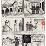 A storyboard drawn by Herbert Sigüenza