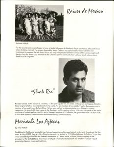 Ric Salinas short biography on an ad.